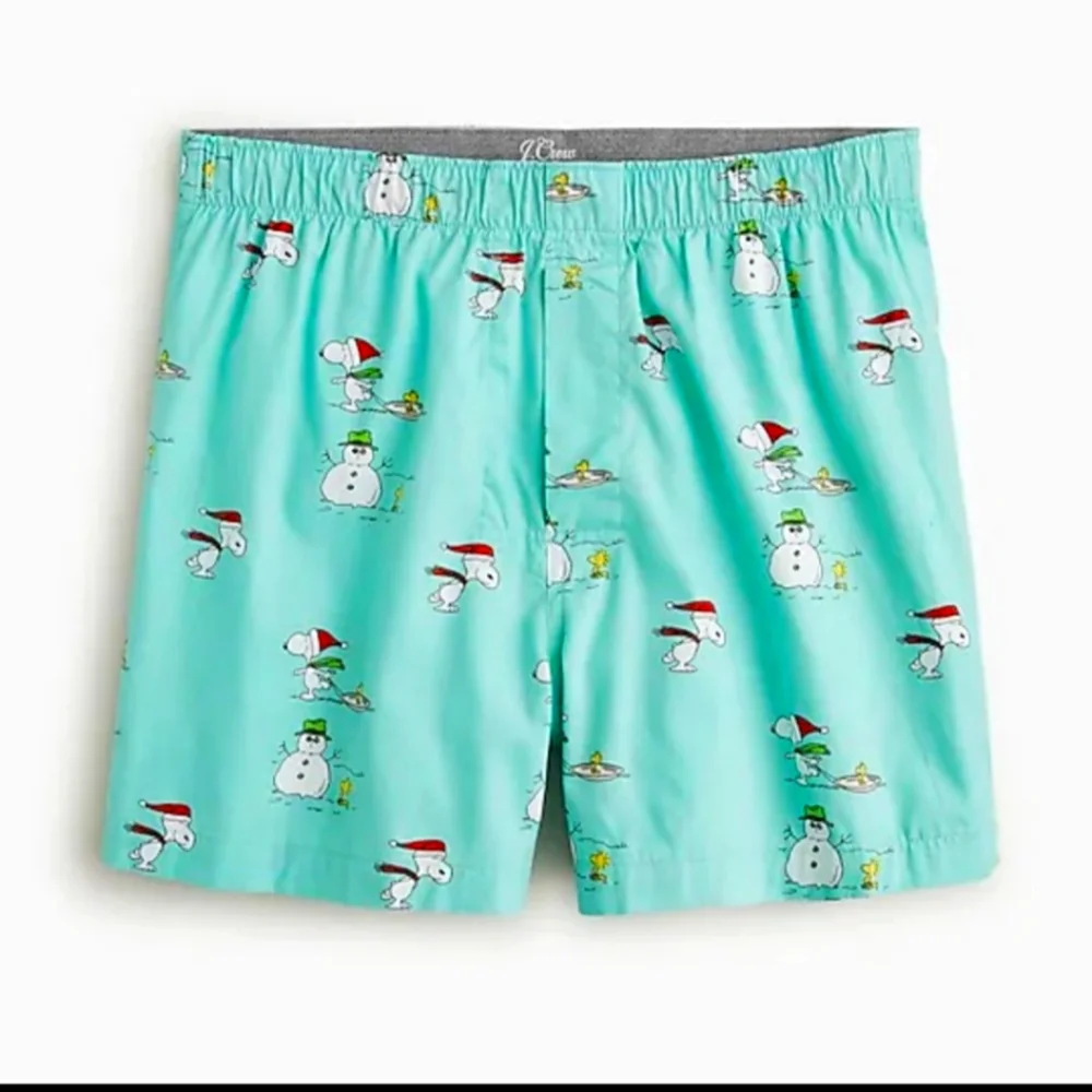 J.CREW Peanuts® X J.Crew boxers Skating Snoopy Santa MED BNWT RETIRED 2025